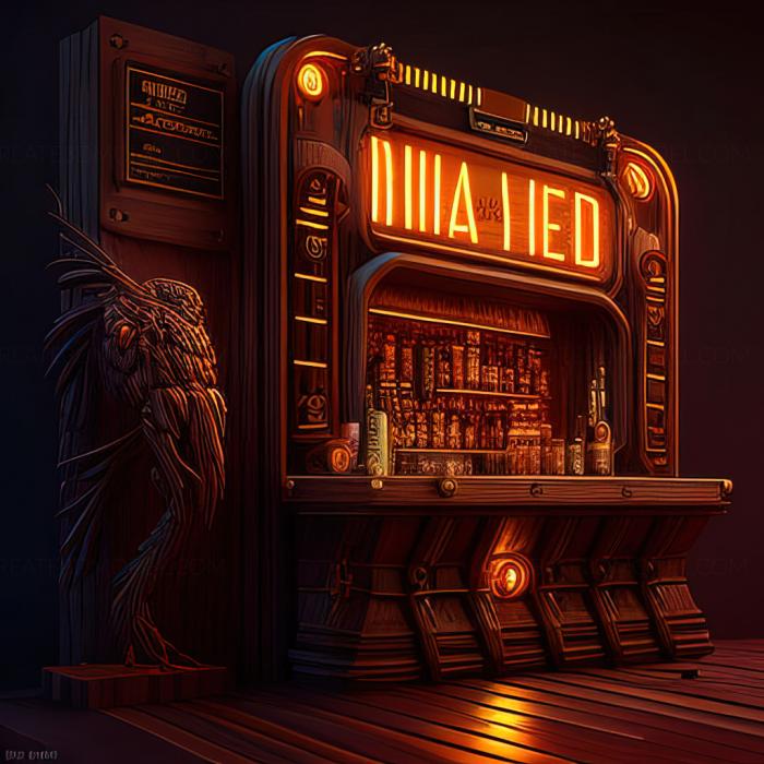 نموذج ثلاثي الأبعاد لآلة CNC ألعاب st VA 11 Hall A Cyberpunk Bartender Action game